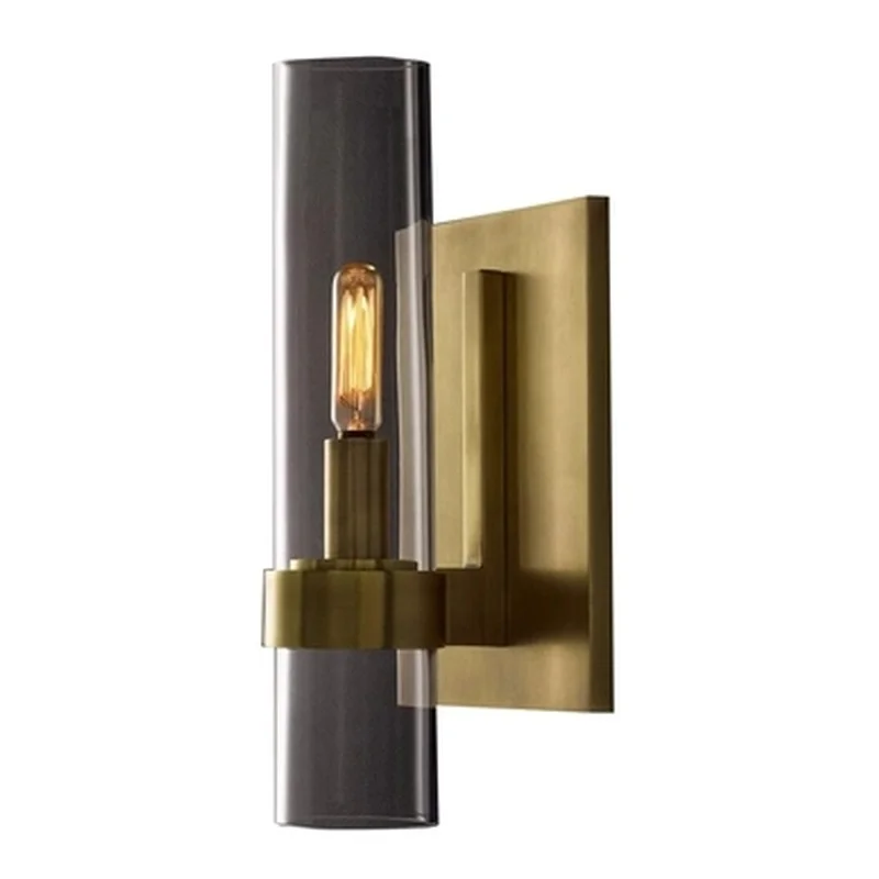 Современная хрустальная настенная лампа в стиле ретро золотистый Железный