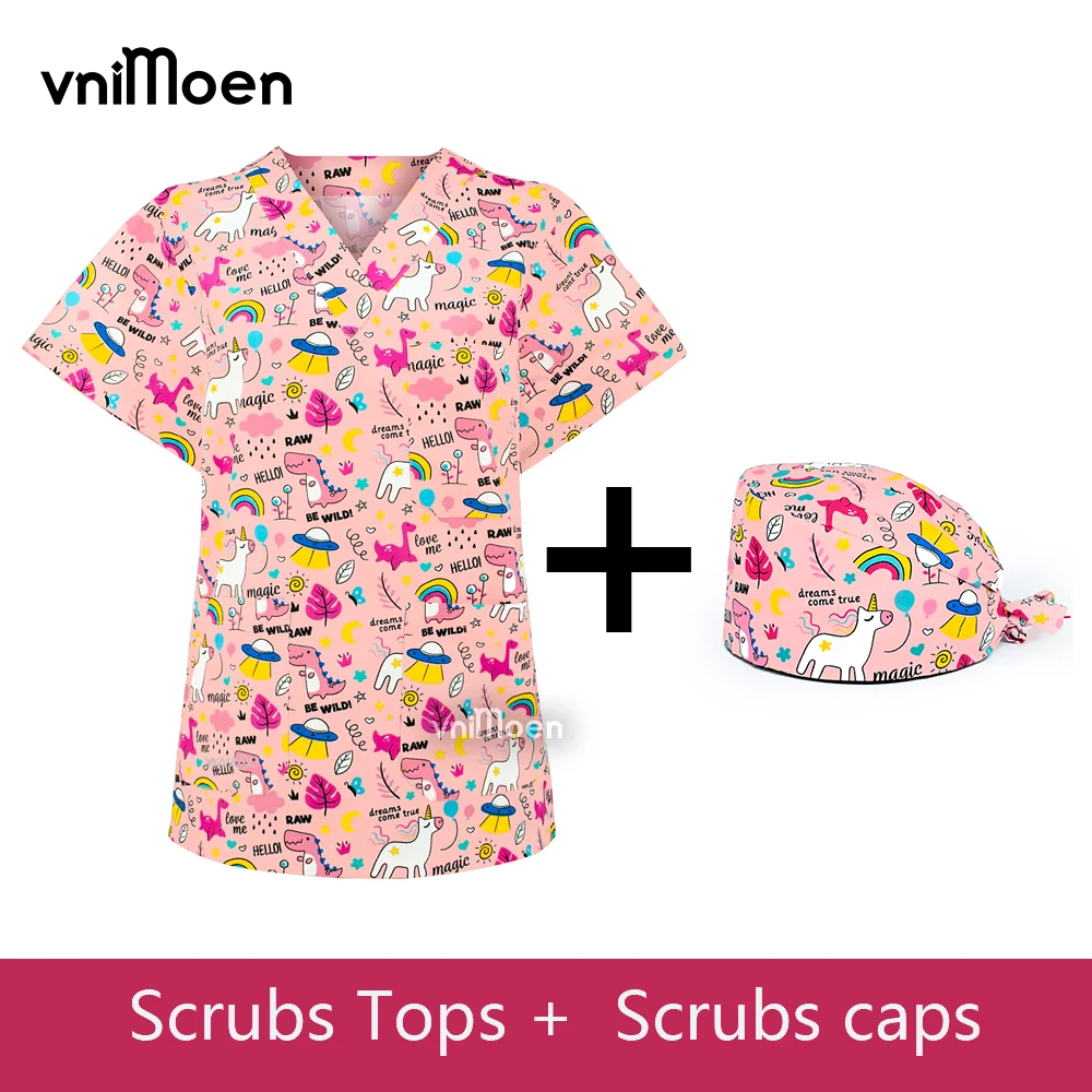 

vnimoen Doctor Work Clothing Wholesale men medical tops High Quality Nursing Scrubs Women Uniforms Clinic Nurse V-neck Medical