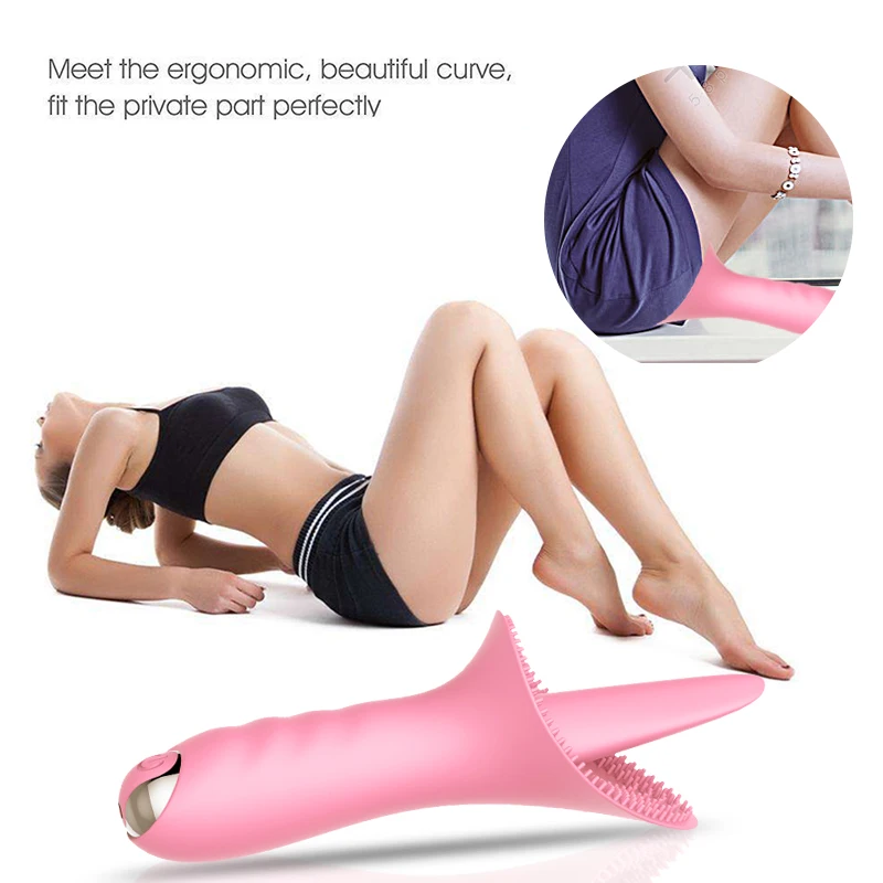 Silicone Innovative G-spot Vibrator Rechargeable Tongue Massage 10 Speed Vibrating Quiet Clitoris Stimulator Sex Toys for Women | Красота и