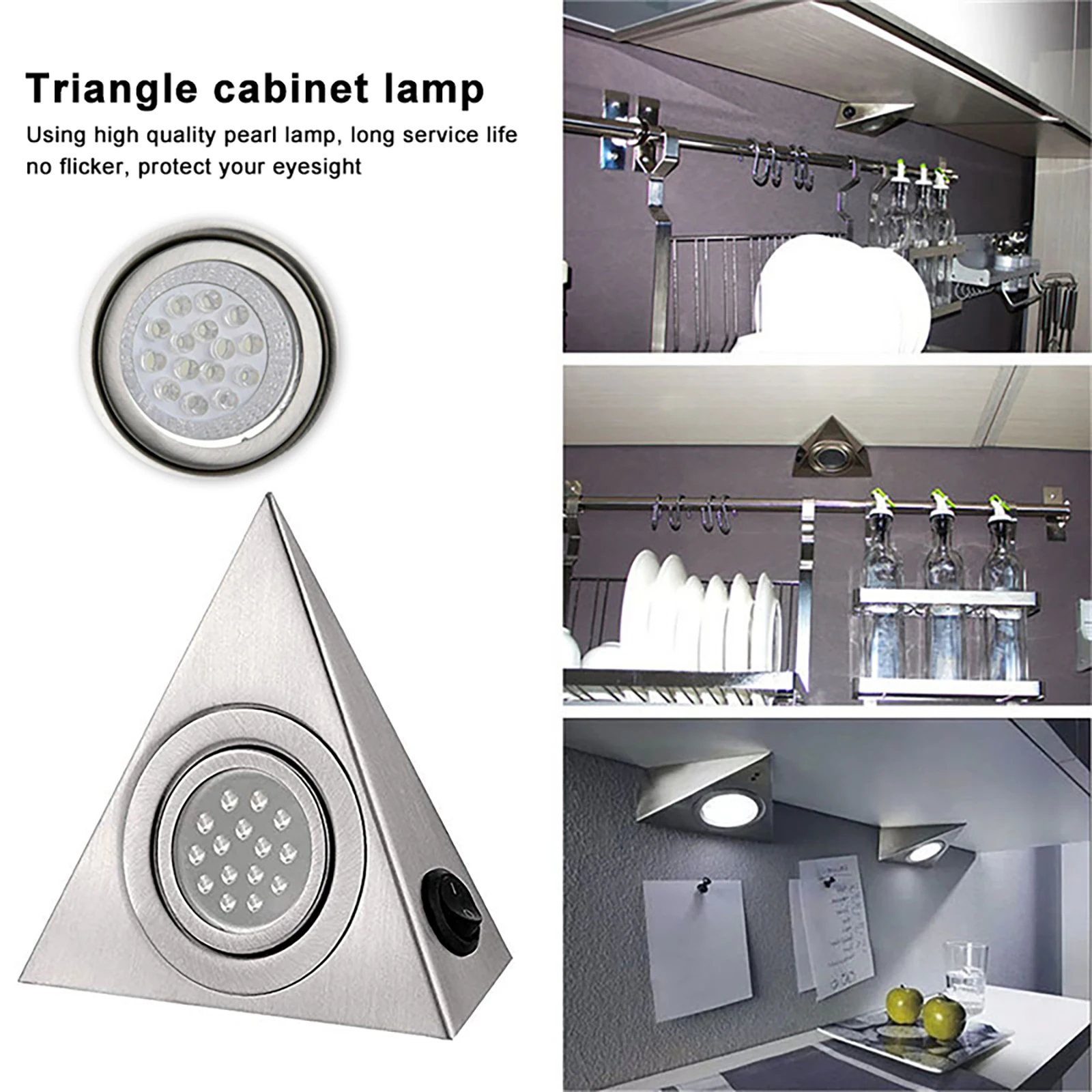 

LED Closet Wall Lamp Kitchen Under Cabinet Counter Lighting Triangle Light for Hotel Living Room Wardrobe Cupboard Lighting Lamp