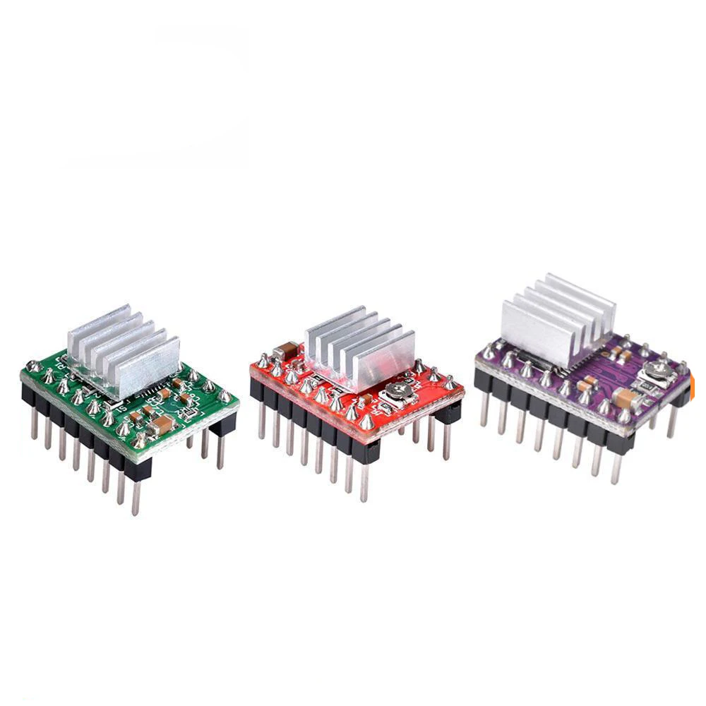 4 шт./лот StepStick DRV8825 A4988 Драйвер шагового двигателя с теплоотводом Reprap 4-слойные PCB пандусы заменить A4988 Драйвер