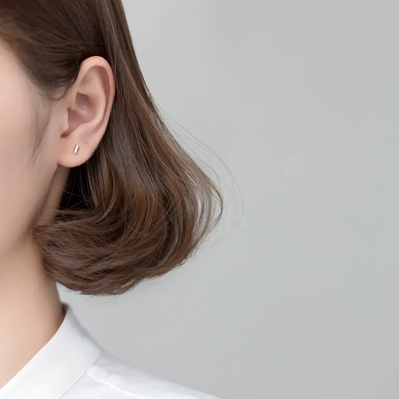 Женские серьги гвоздики из серебра 925 пробы с круглым стержнем|Серьги-гвоздики| |