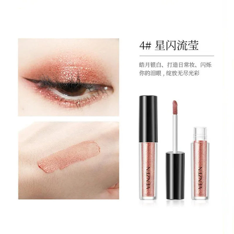 Streamer Flashing Liquid Eye Shadow Makeup Not Easy to Remove Smudge |