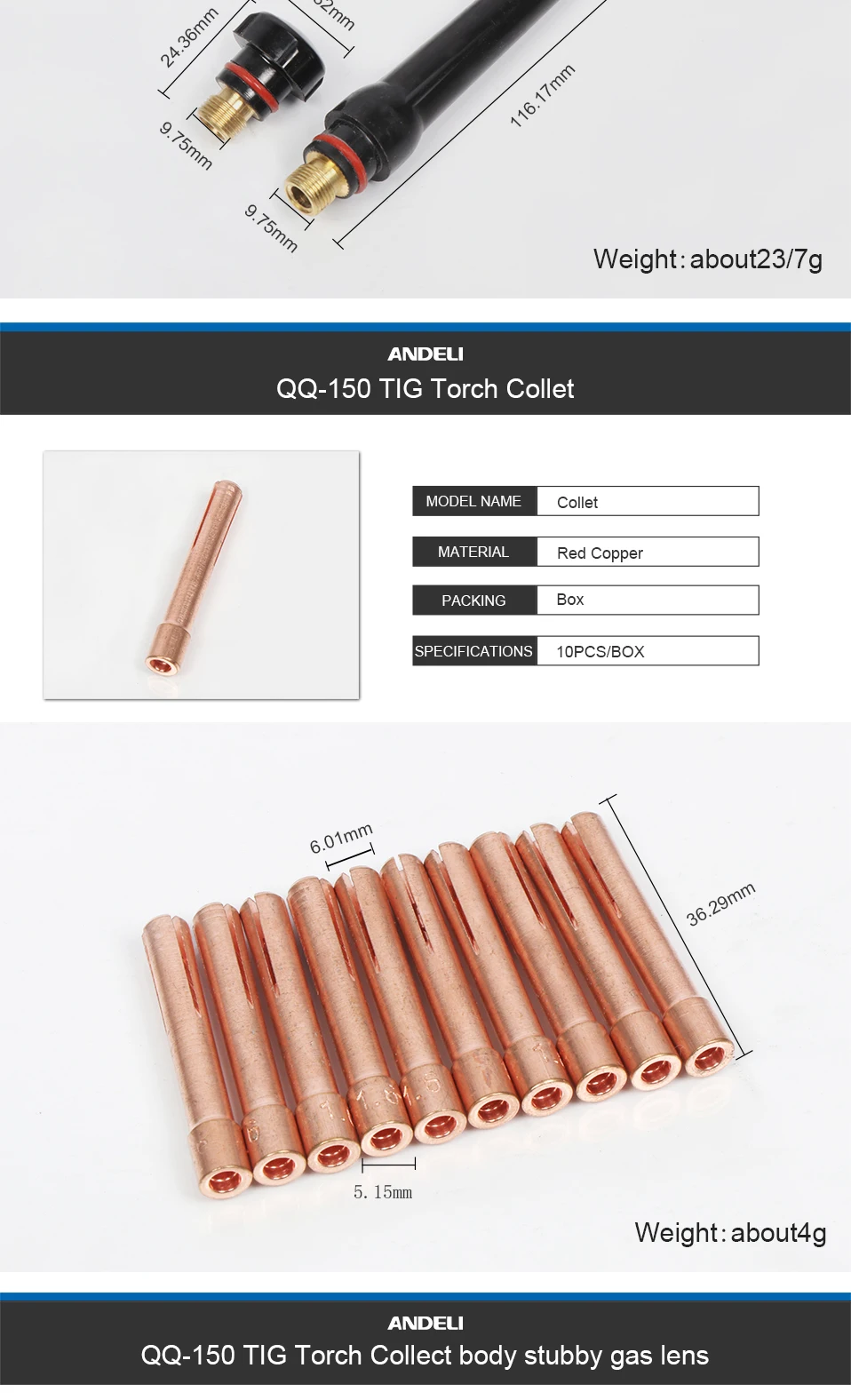 ANDELI TIG Факел сварочный пистолет QQ-150 4 м для TIG сварочный аппарат TIG сварочный фонарь