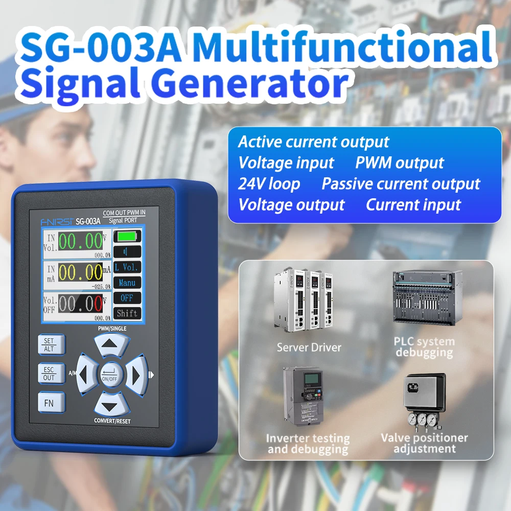 FNIRSI SG 003A 0 10V регулируемый ток Напряжение симулятор 4 20mA генератор сигналов источников передатчик Калибратор с питанием от аккумуляторной батареи передатчика