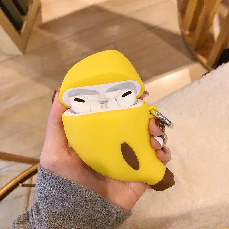 3D силиконовый чехол для наушников Airpods Pro с милым мультяшным рисунком Apple Air pods 3