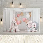 Фон Avezano для фотосъемки интерьера с изображением розовых воздушных шаров Эйфелевой башни фон для студийной фотосъемки детей на день рождения свадьбу