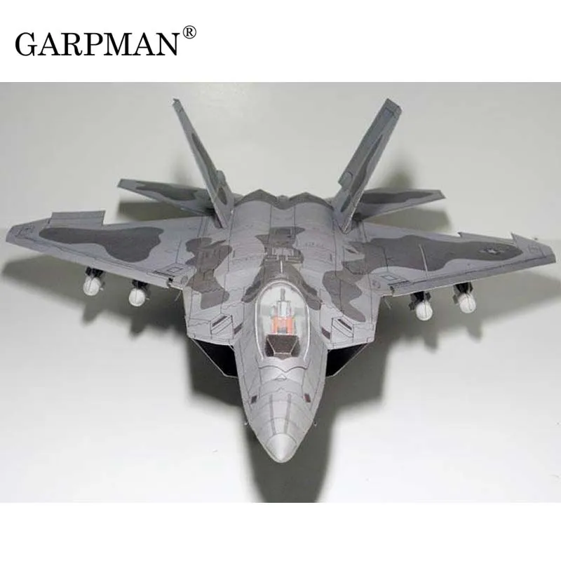 3D бумажная модель в масштабе 1:33 F22 Raptor Stealth Fighter суперизысканная версия пазла
