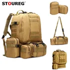 Тактический рюкзак 4 в 1, водонепроницаемая военная сумка 50 л, походный рюкзак, походный рюкзак, Мужская Уличная Сумка для кемпинга