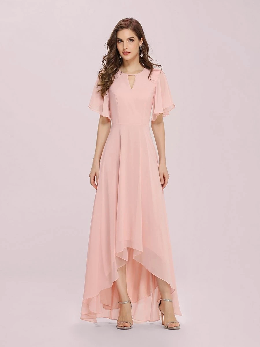 

Cute Wholesale Chiffon Bridesmaid Dress with Asymmetrical Hem