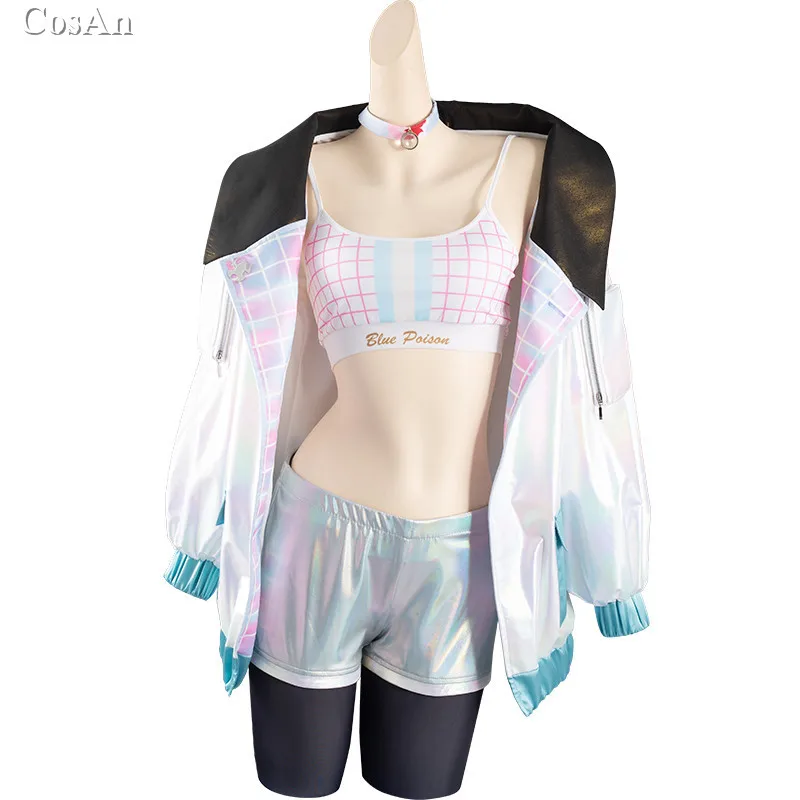 

Game Arknights Blue Poison Cosplay Costume Female Fashion Lovely Uniform Suits Activity Party Role Play Clothing M-XL In Stock