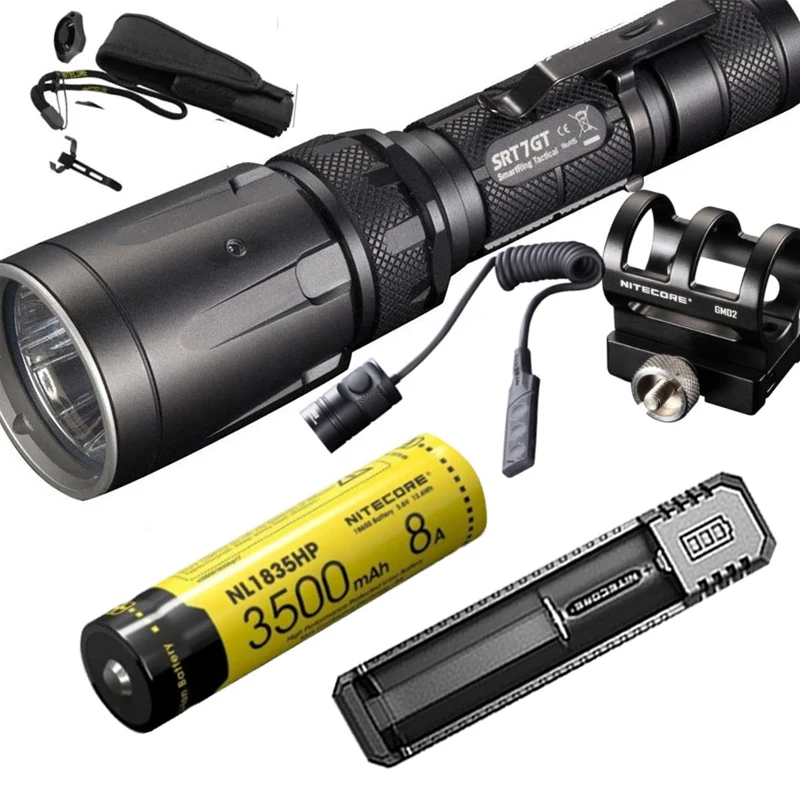 NITECORE SRT7GT фонарик CREE светодиод высокой мощности RGB 1000 лм дальность луча 450 м