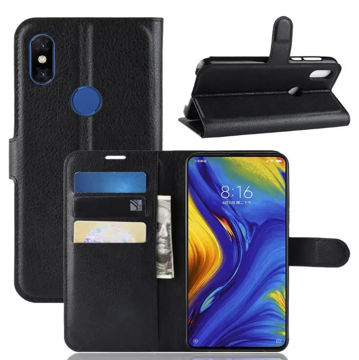 Чехол из искусственной кожи для Xiaomi Mi MIX 3 роскошный кожаный чехол книжка с