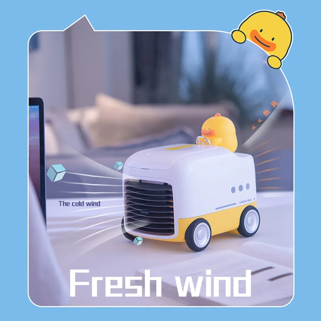 Домашний мини Кондиционер Портативный Воздушный Охладитель милый светодиодный