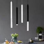 Светодиодная Подвесная лампа, цилиндрическая трубка 1 дюйм для кухонного островка, столовой, магазина, барной стойки, лампа для кухни