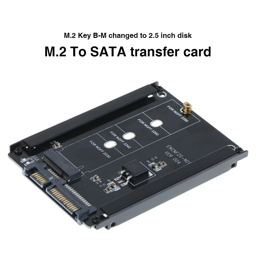 

M.2 NGFF to SATA Adapter Card M.2 KEY B-M SSD Solid State Drive Adapter Card for NGFF 2230/2242/2260/2280