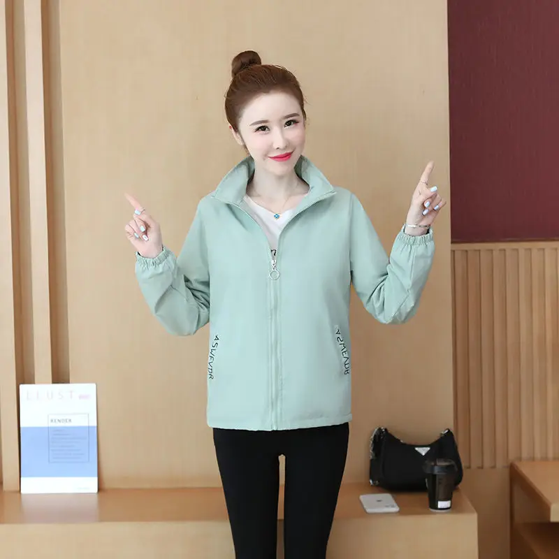 

Plush and thickened stand collar jacket autumn and winter coat women's new loose short versatile top