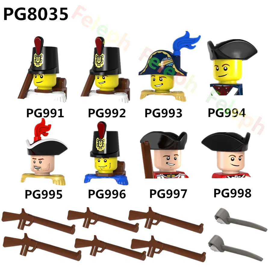 

Feleph Одиночная фигурка морского флота, строительные блоки, лояльная императорская гвардия, солдат, лицо, военные блоки, игрушки для детей, по...