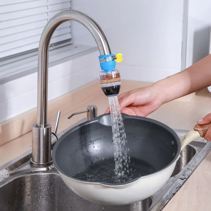 5-layers Purifier Tap Filter Water Saving Kitchen Faucet Bubbler Activated Carbon Filtration Shower Head Nozzle Cleaning Filters images - 6