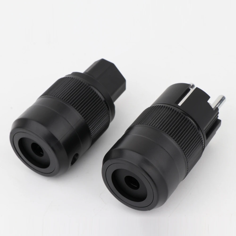 Пара High End родием EUR Schuko EU Мощность Plug & IEC разъем питания кабель Разъем|power plug|schuko