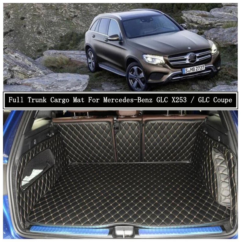 

For Mercedes-Benz GLC x253 Coupe 43 63 200 260 300 2016-2020 Full Rear Trunk Tray Liner Cargo Mat Floor Protector Foot Pad Mats