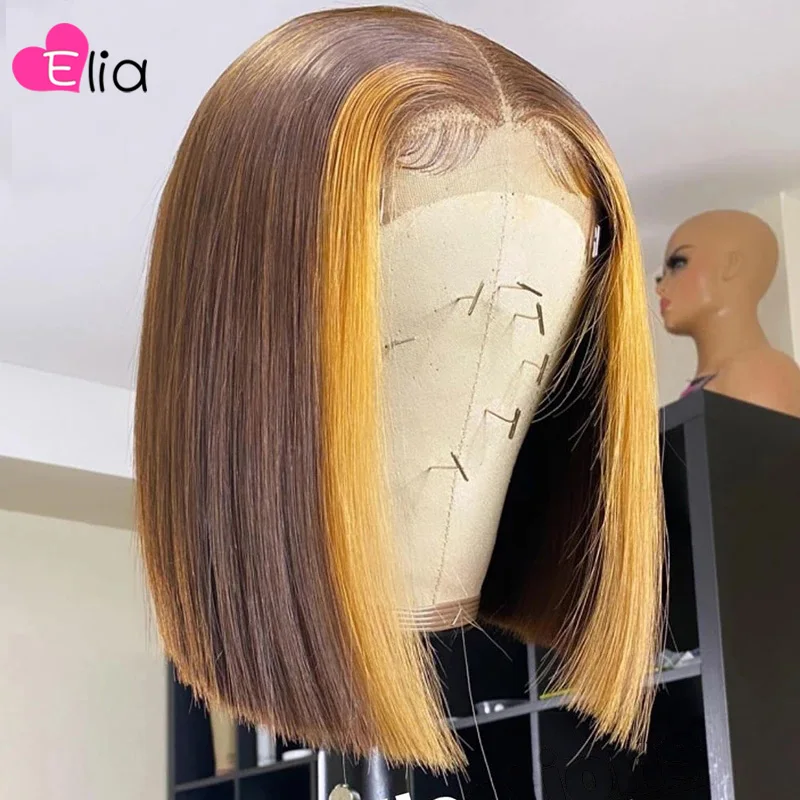 

Парик с короткими прямыми волосами, 4, 27 дюймов, с эффектом деграде