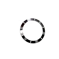 wholesale replacement black with white writings ceramic bezel 38mm insert made for submariner gmt 40mm 116610 ln