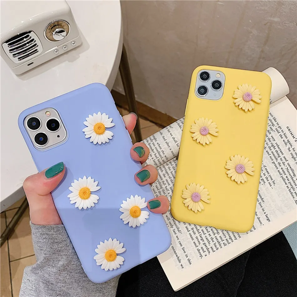Чехол с подсолнухами Daisy для Samsung A51 A71 A41 A21 A01 модный DIY чехол Galaxy M30S M20 A750 M10 Мягкий
