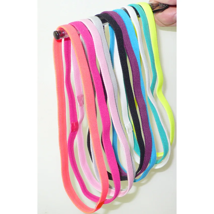 

Yoga Headband Anti-slip Colorful Sweatband Elastic Solid Hair Band Sports Turban Hair Accessories Running Headwrap 1pc Men Women