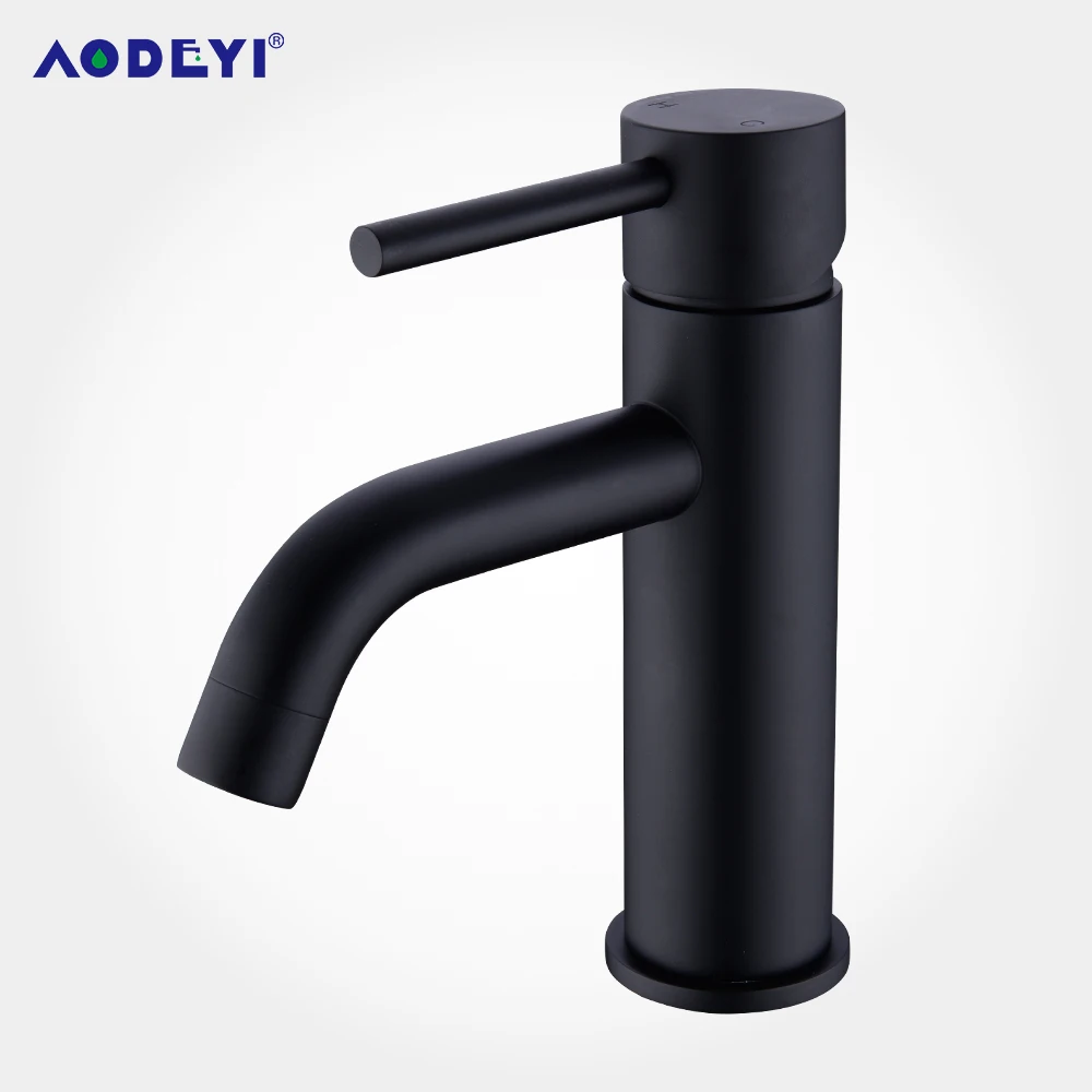 Черные Смесители для ванной горячей и холодной воды Смеситель кран твердая