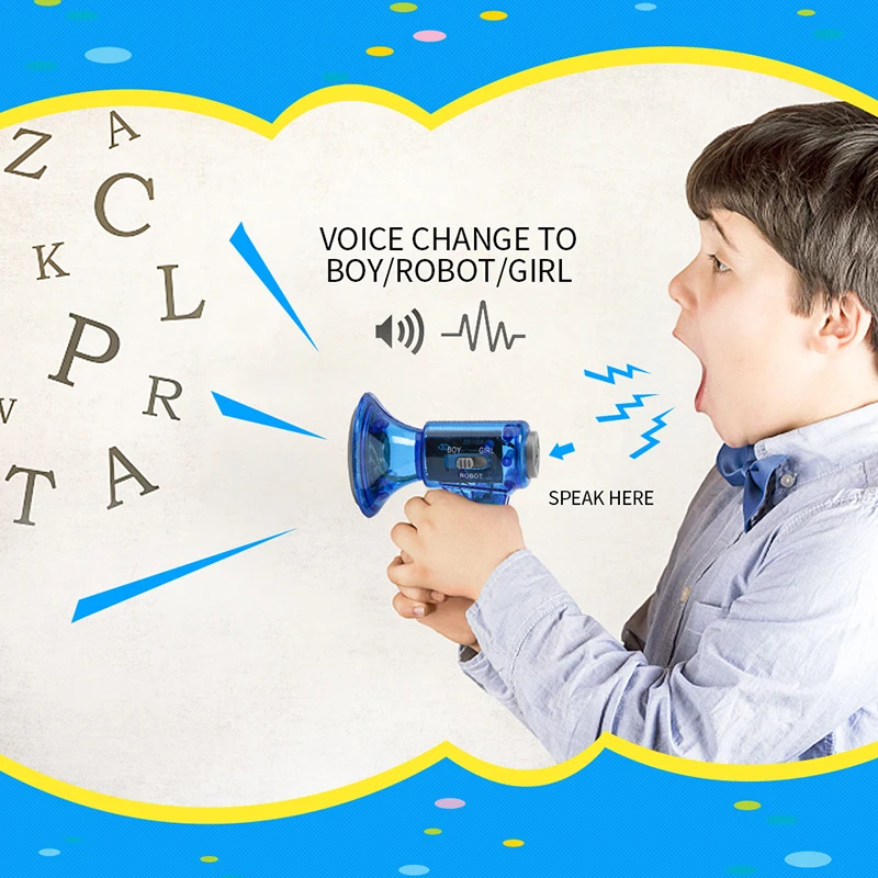 

Children Multi Voice Changer Amplifier Toy 3 Different Voices Horn Funny Speaker Kids Gift Toys Children Party Toys