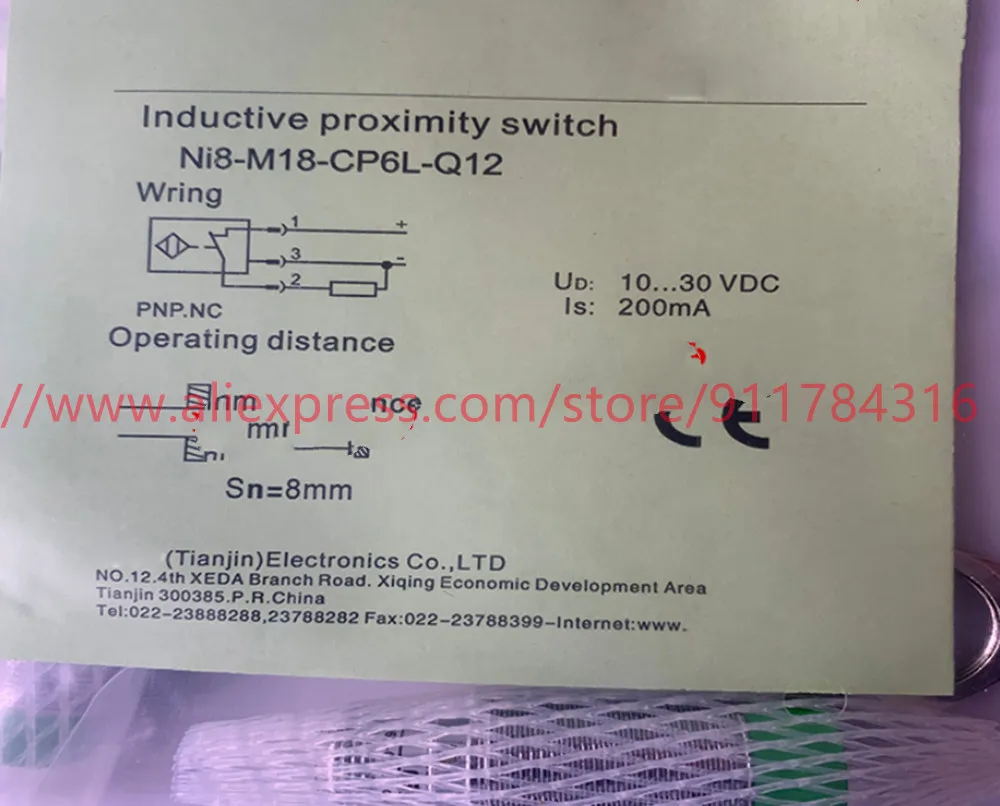 

3pcs New High Quality Elco Proximity Switch Ni8-M18S-CP6L-Q12