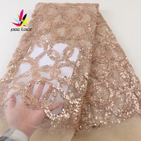 2021 african lace fabric high quality sequins ghana lace fabric stretch tulle flower lace for nigerian evening party dress sew