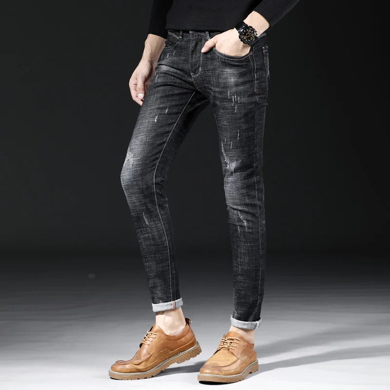 Мужские классические узкие блестящие винтажные ковбойские джинсы Pantalones Hombre