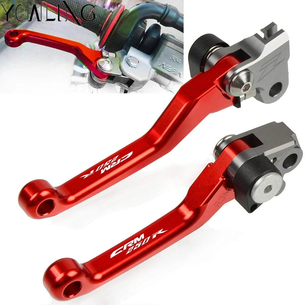 For HONDA CRM250R CRM 250R 1994 1995 1996 1997 1998 Dirt Bike Motocross Motorbike CNC Aluminum Folding handle Brake Clutch Lever