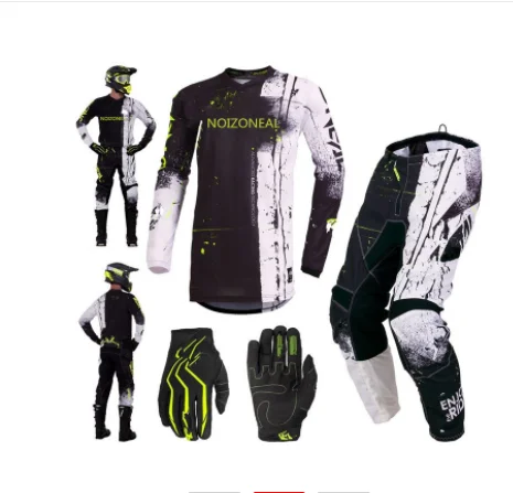 NOIZONEAL мотокросса костюм мотобайкер гоночный красный Джерси брюки MX ATV dirt bike