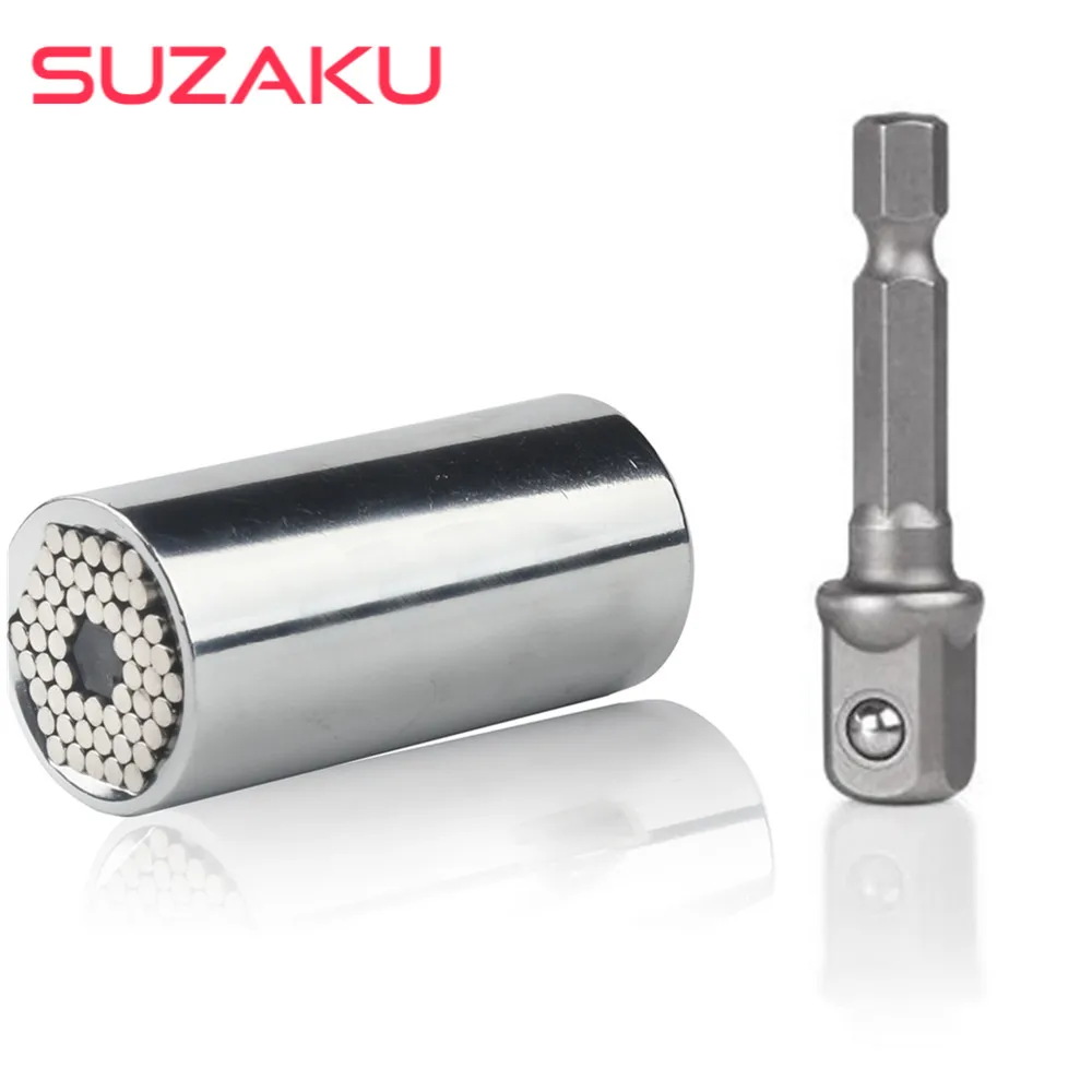 

Universal Torque Wrench Head Set Socket Sleeve 7-19mm Power Drill Ratchet Bushing Spanner Key Magic Multi Hand Tools