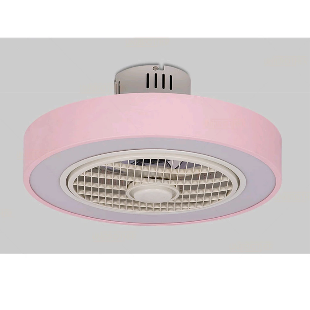 220 В 50 см Современный модный стиль розовый умный потолочный вентилятор для