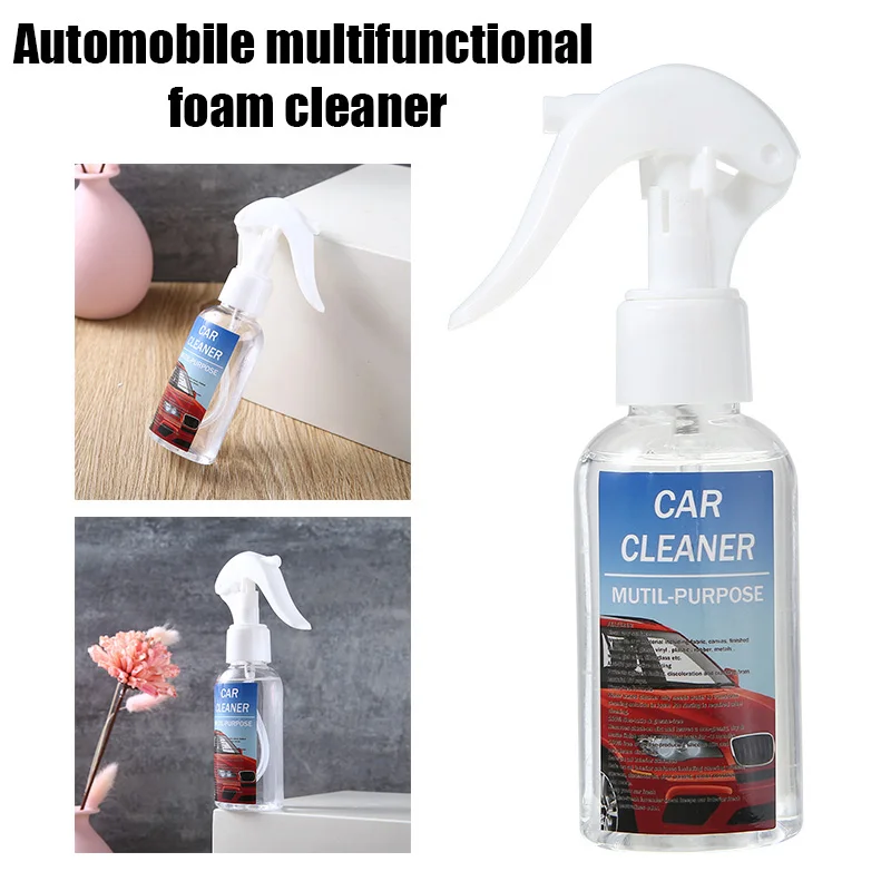 

Mayitr 1pc 100ml Multi-purpose Multi-functional Car Interior Foam Cleaner Agent For Canvas Finished Leather PVC Glass Vinyl