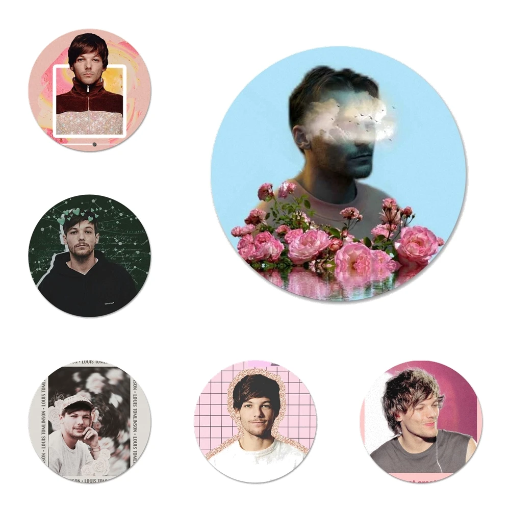 

58mm One Direction Louis Tomlinson Icons Pins Badge Decoration Brooches Metal Badges For Clothes Backpack Decoration