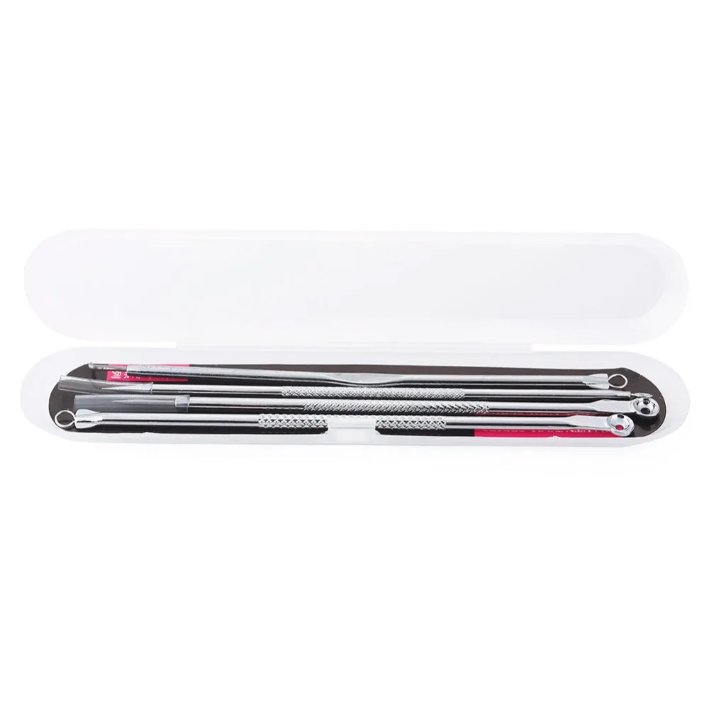 4 шт./компл. двухсторонняя игла для удаления черных точек инструмент прыщей из