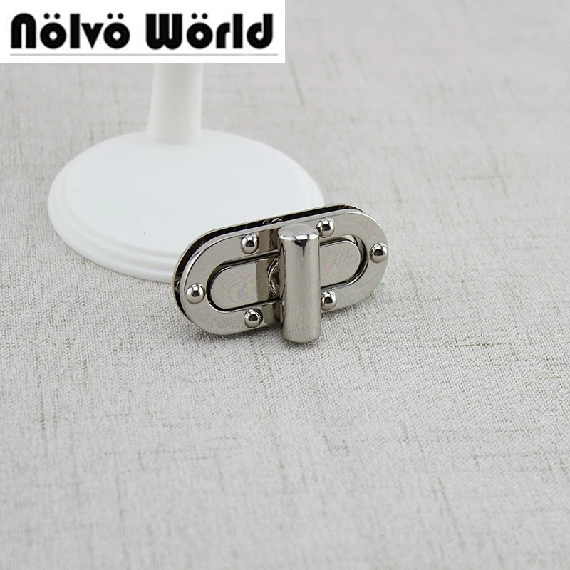 

5 sets 7*4cm bags purses metal turn-lock polished silver color,handbag fashion twist locks crafts closure fasten