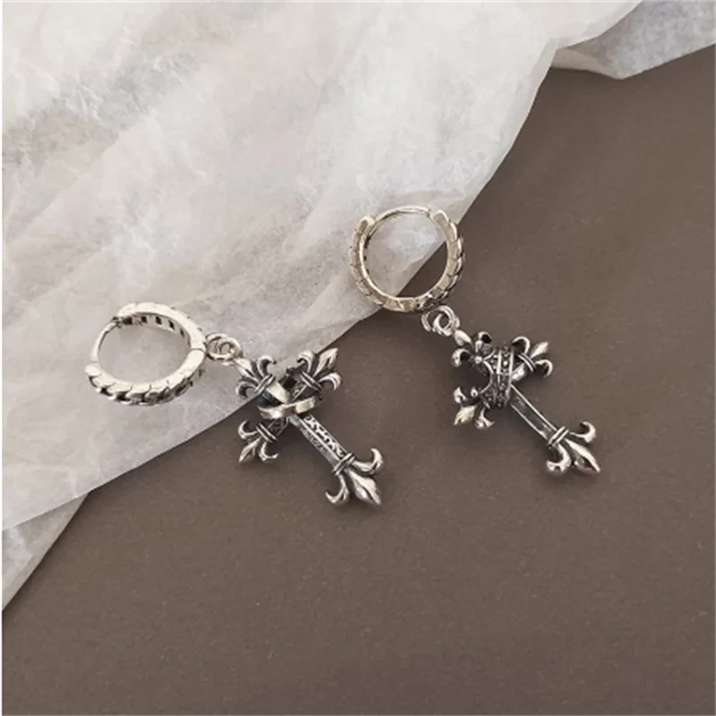 

Earrings For Women Men Antique Cross Ear Buckle Crown Drop Earrings Fashion Jewelry For Women wholesale