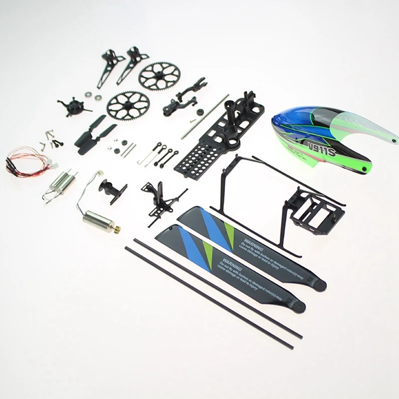 

20Pcs RC Helicopter Kit Motor Main Gear Aircraft Shell with 1.9G Plastic Servo RC Helicopter Parts,for Wltoys V911S