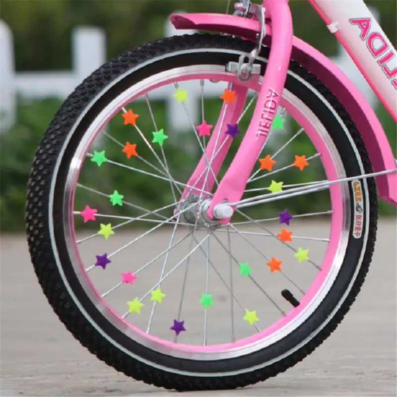 

35PCS Bicycle Wheel Spoke Plastic Beads Multi Color Children Clips Decoration Bike Colorful Baby Kid Gifts Cycling Accessories