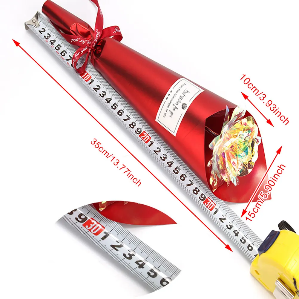 

Gold Foil Imitation 24k Color Gold Rose Flower Tanabata Valentine's Day Gift Thanksgiving Christmas Creative Gift