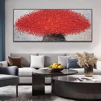 modern hand painted abstract large tree flower 3d oil painting on canvas home decor wall art picture for living room