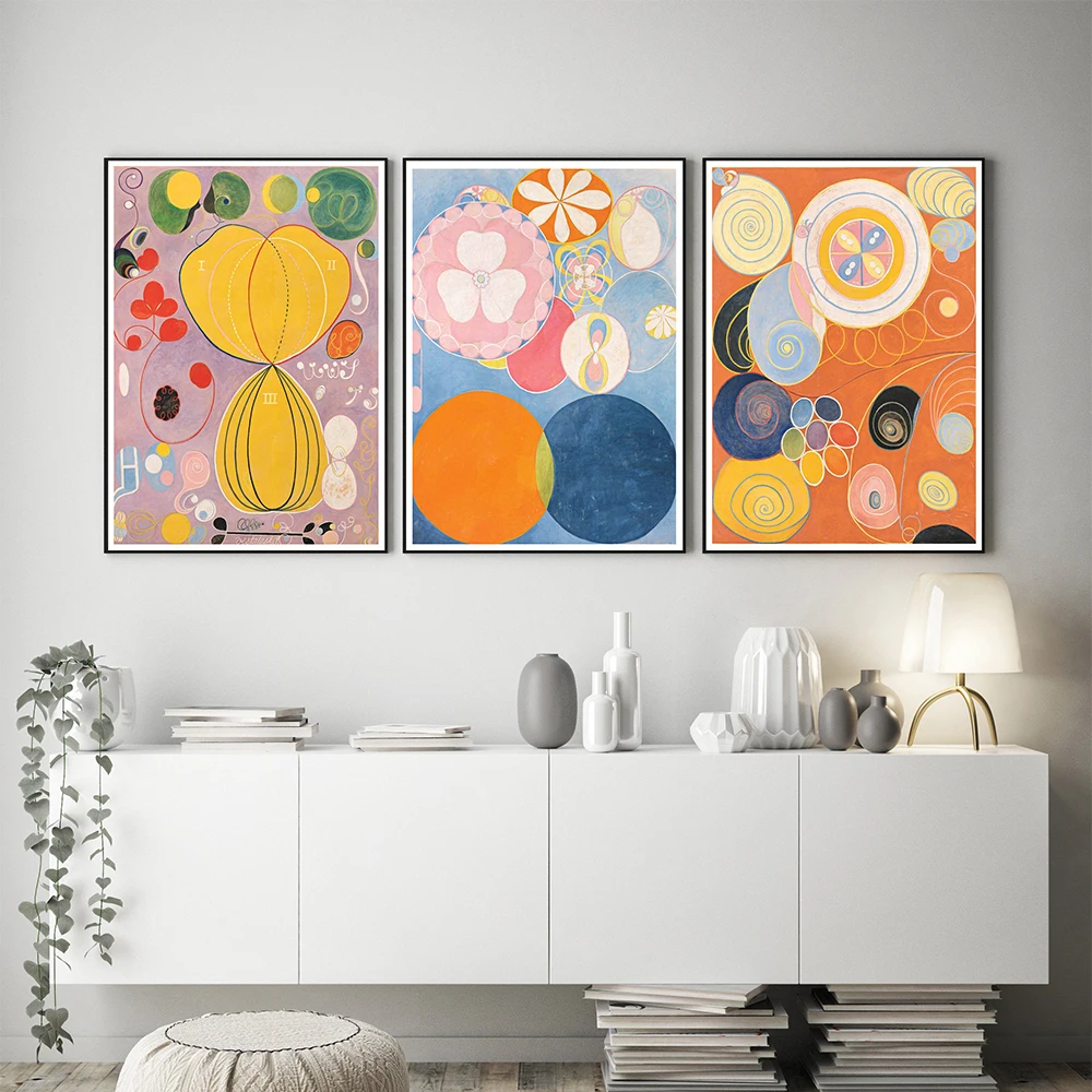 

Hilma af Klint Museum Exhibition Posters and Prints Swedish Abstract Female Painter Artwork Canvas Painting Wall Pictures Decor