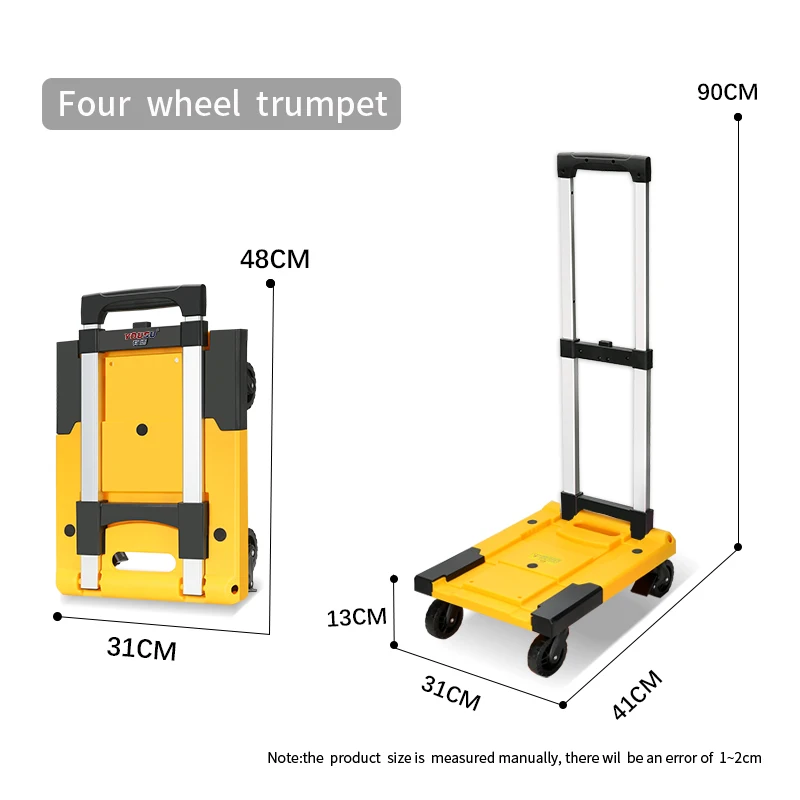 Colorful Heavy Duty Transport Tool Carts Platform Truck Cart Folding Trolley | Luggage