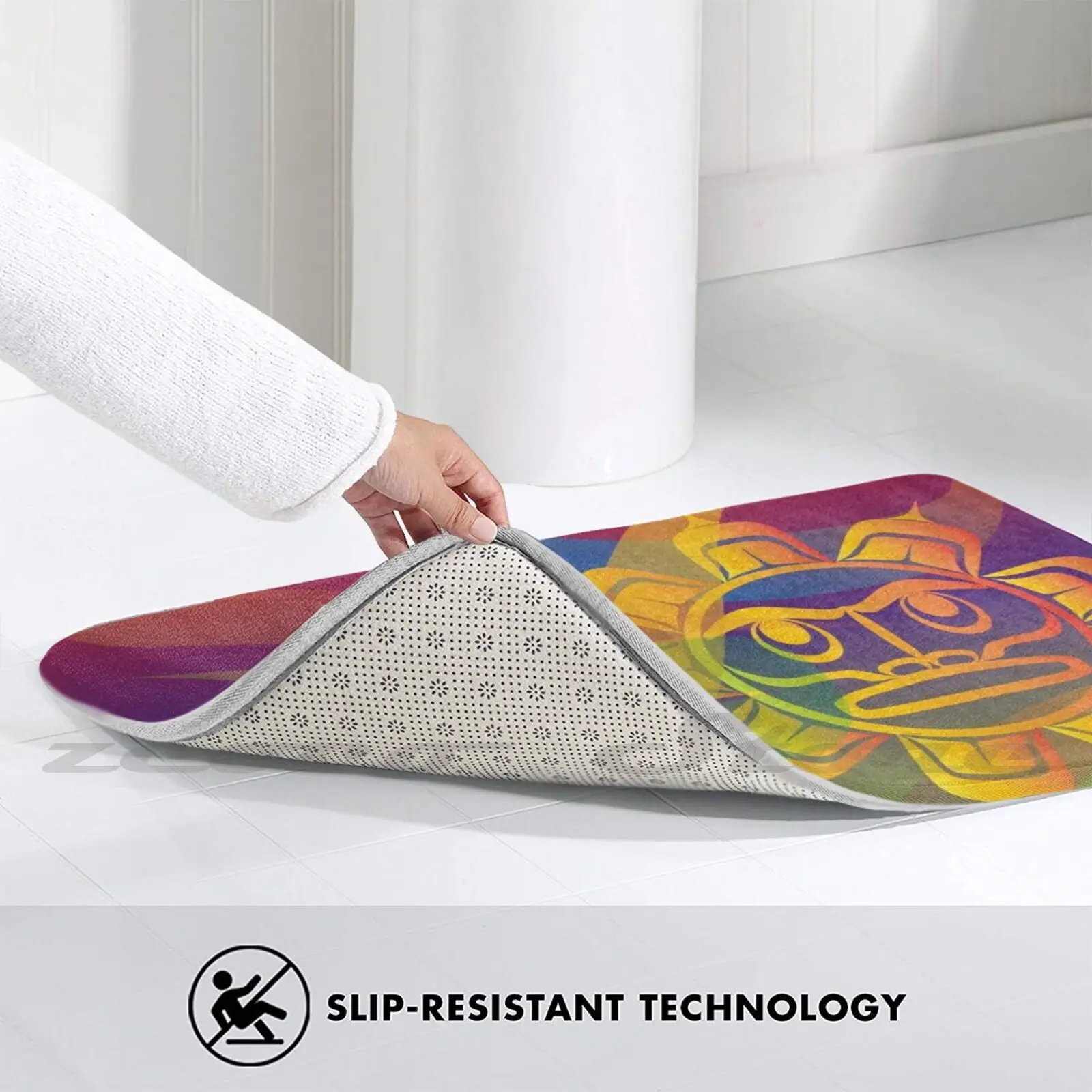 Летний мягкий коврик Придверный нескользящий с поглощением воды Kwakiutl Kwagiulth